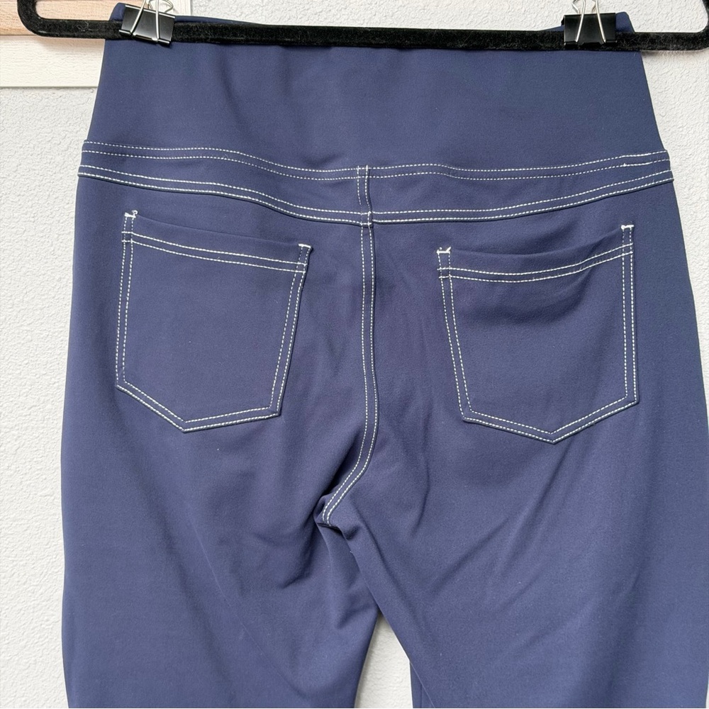 Two Pairs of Women's Flare Yoga/Jeans with Contrast White Stitching Blue/Black - Picture 11 of 16